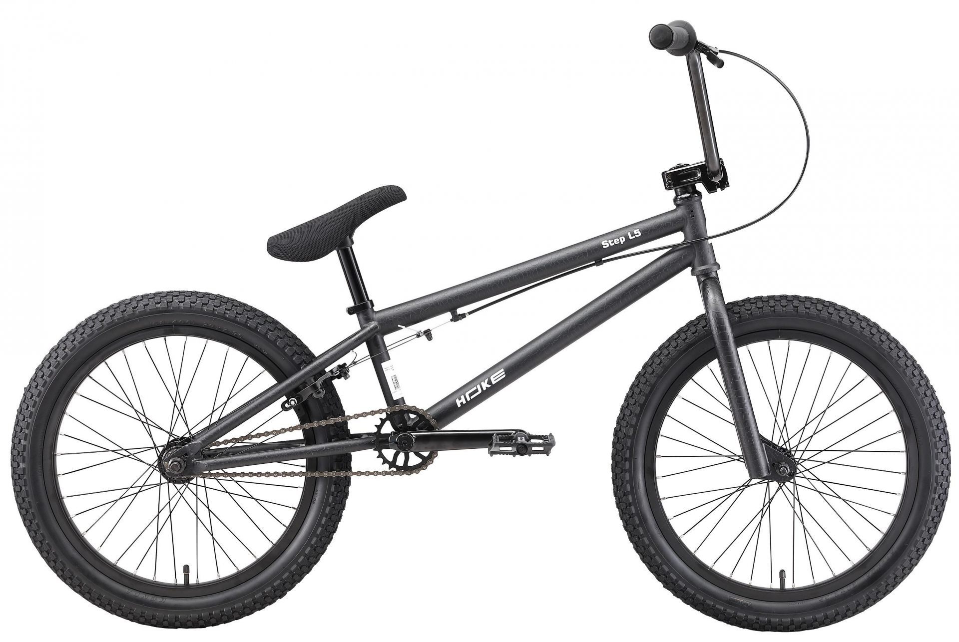 HOKE BMX Step L5 чёрный Стальная рама, Тормоза U-Brake задний  V-Brake передний, втулки на промподшипниках